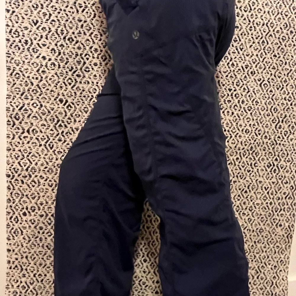 Navy Blue Lululemon dance studio pants.